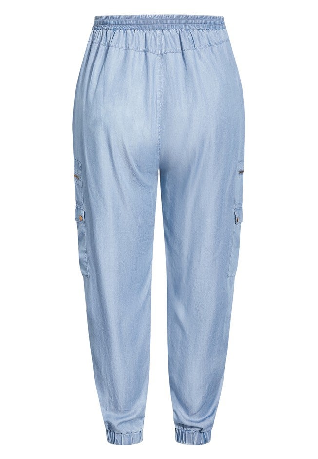 Natalie Pant - chambray, BLUE, alternate image number null