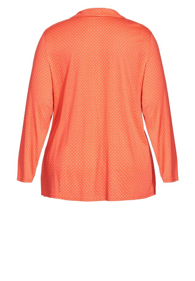 Button Print Sleep Top, PEACH SPOT, alternate image number 5