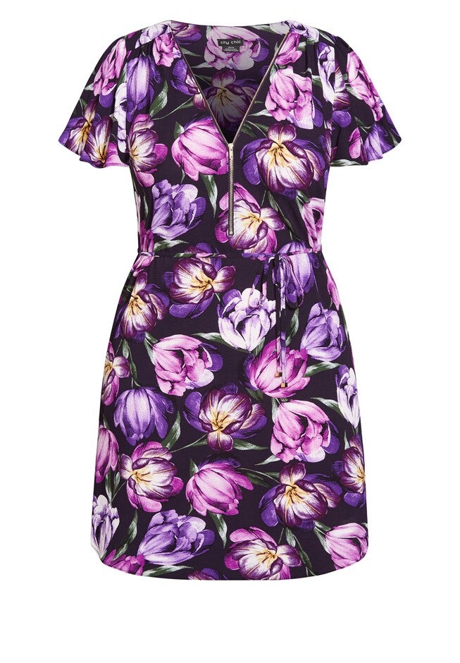 Tulip Dress - petunia, PURPLE, alternate image number 5