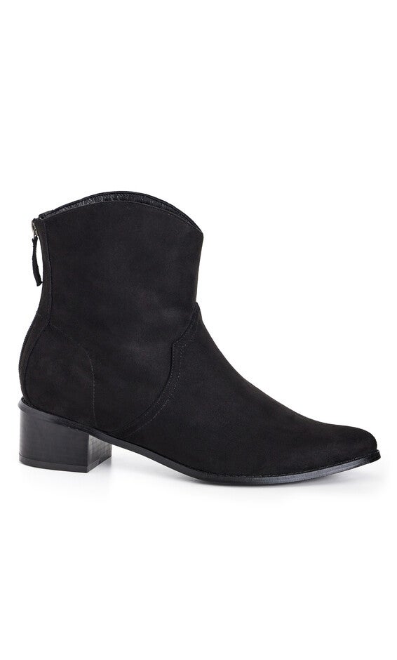 WIDE FIT Western Ankle Boot - black, BLACK, hi-res image number 0