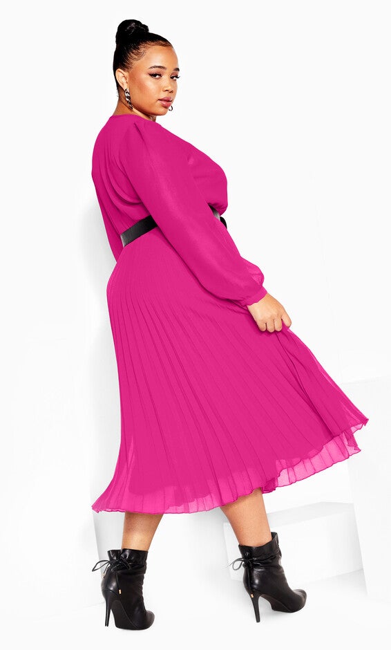 Precious Pleat Dress - sangria, PINK, alternate image number 2