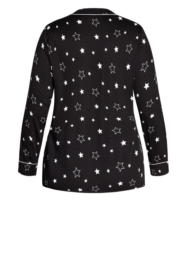 Galaxy Sleep Shirt - black, BLACK, alternate image number null