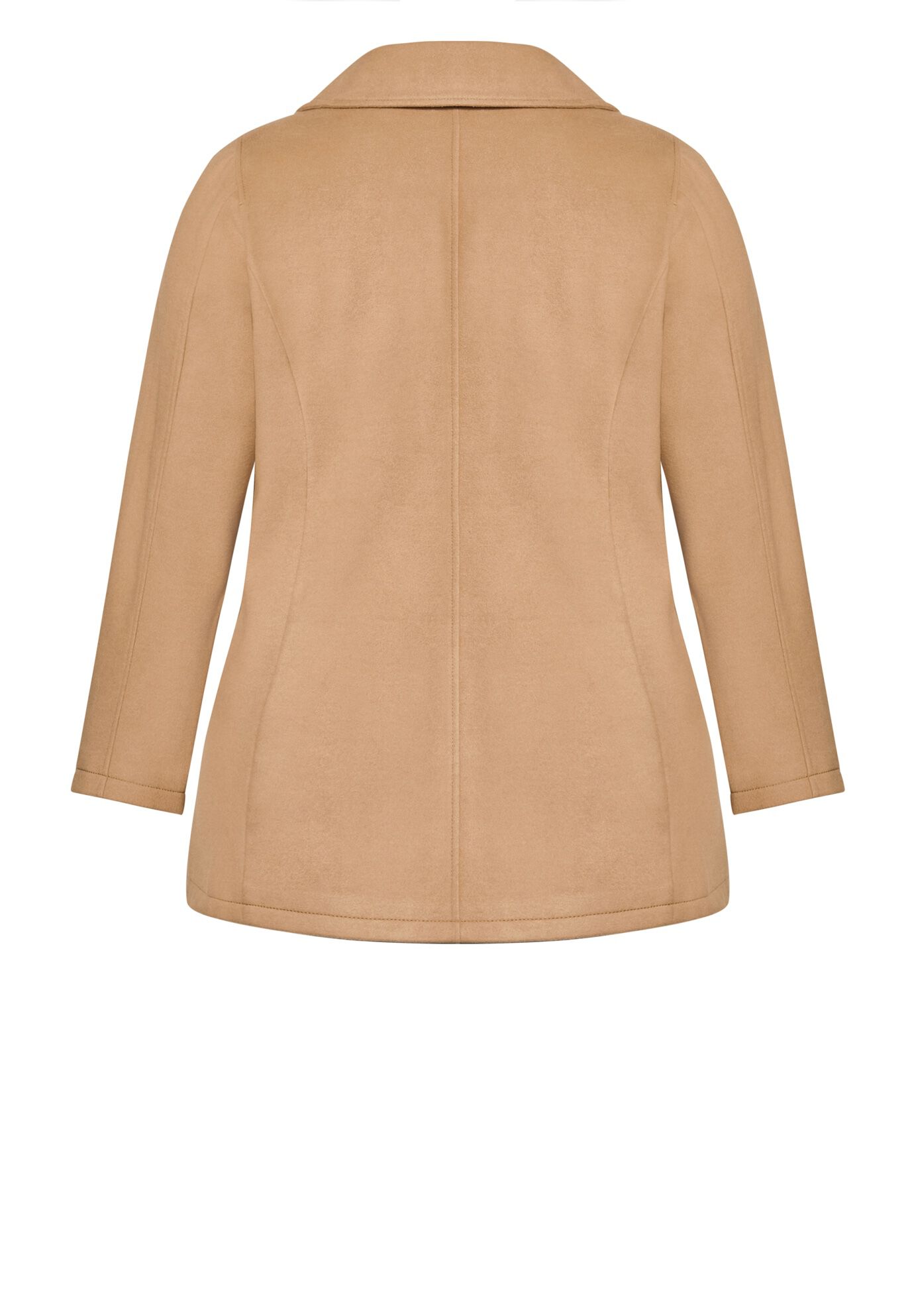 Faux Wool Peacoat, CAMEL, alternate image number 8