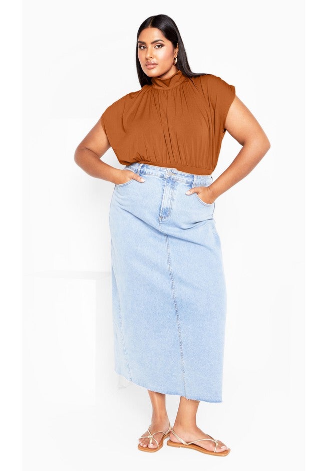 Kay Top - gingerbread, BROWN, on-hover image number 1