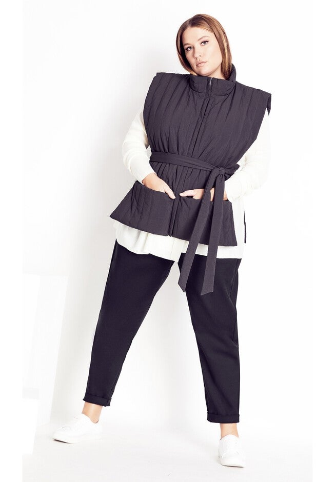 Sleek Tie Vest - steel, GREY, alternate image number 6