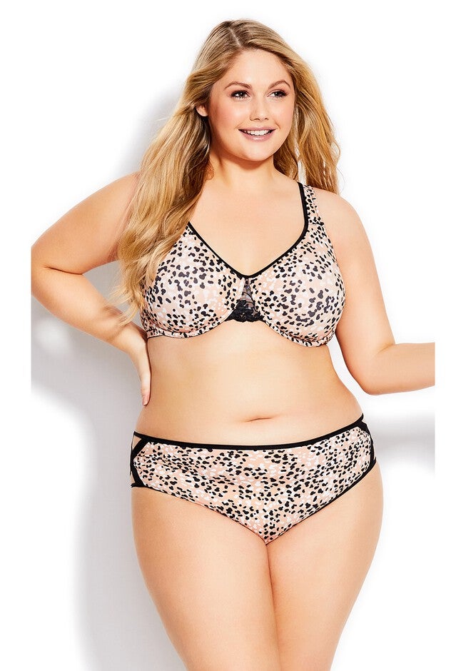 Fashion Microfiber Hi Cut Brief, TAUPE ANIMAL, hi-res image number null
