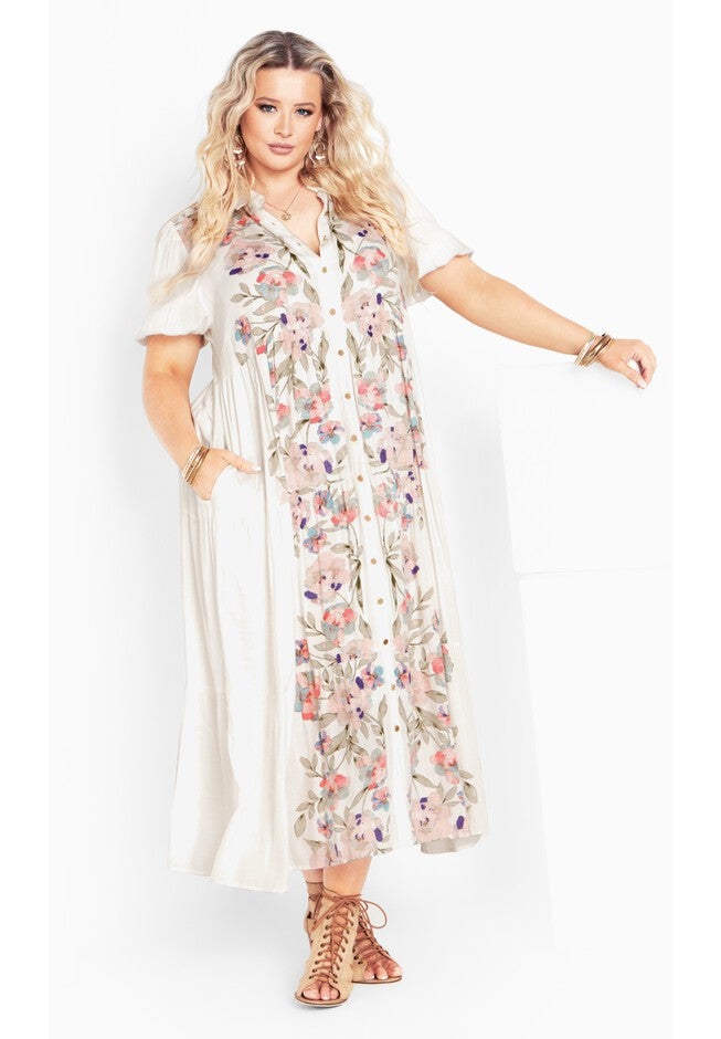 Charlotte Pl Dress, IVORY SECRET GARDEN, alternate image number null