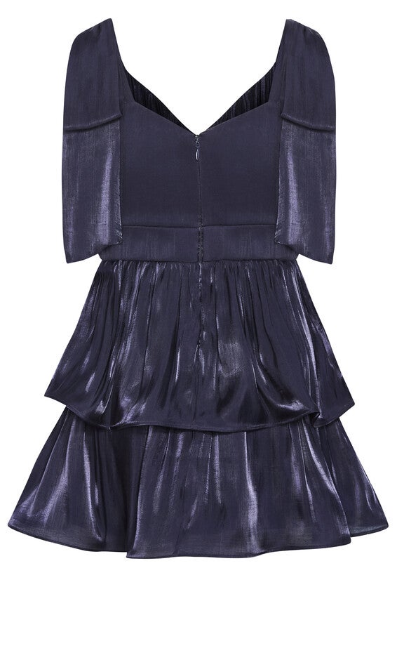 Betty Ruffle Mini Dress - navy, BLUE, alternate image number null