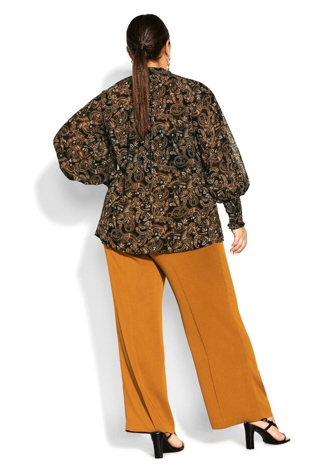 Paisley Top - black, BLACK, alternate image number null