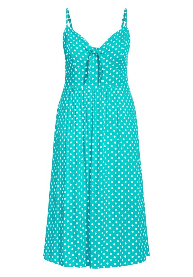 Ocean Spot Dress - aqua, BLUE, alternate image number null