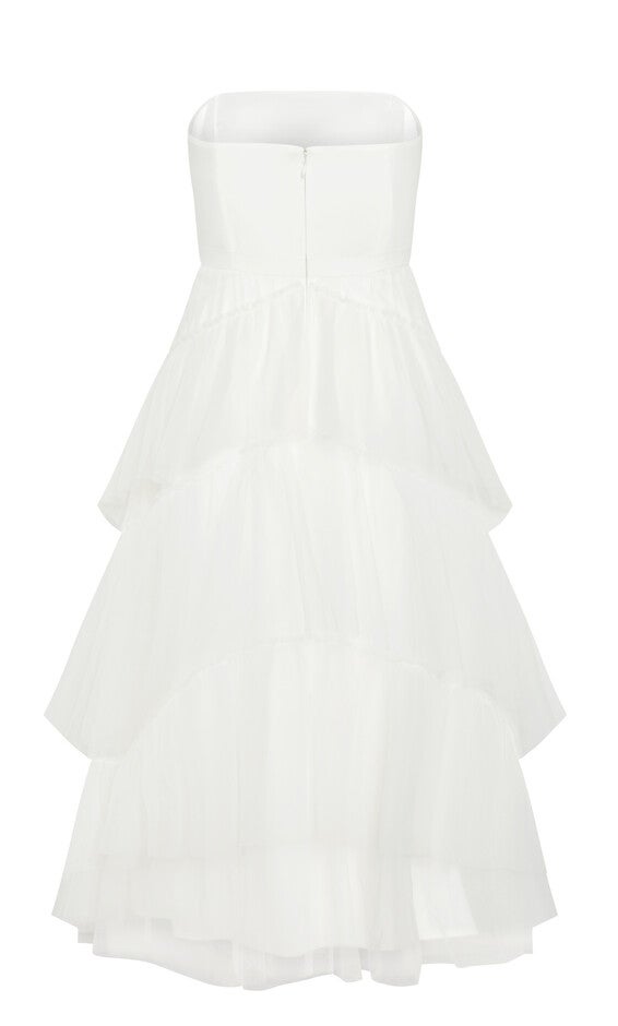 Sweetheart Tulle Maxi Dress - coconut, WHITE, alternate image number null