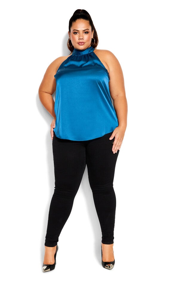 Sexy Shine Top - deep teal, DEEP TEAL, alternate image number 2