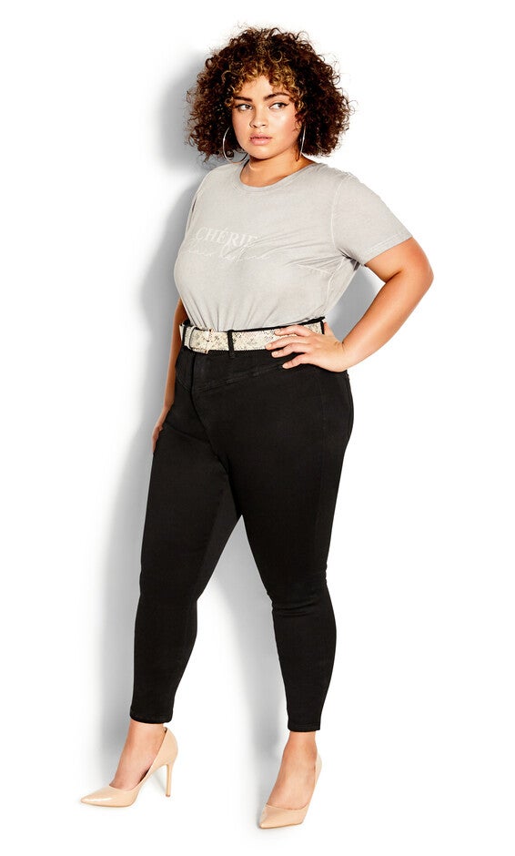 Harley Sexy Corset Jean - black, BLACK, hi-res image number 0
