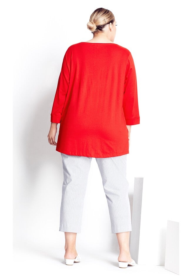 Ally Tuck Tee - red, RED, on-hover image number 1