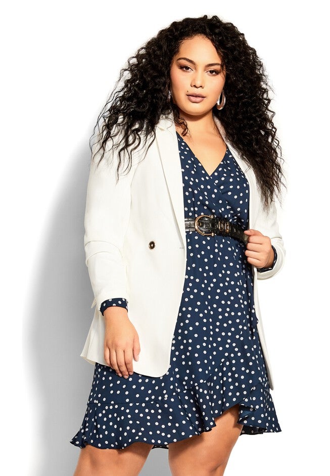 Amber Spot Dress - navy, BLUE, alternate image number 5