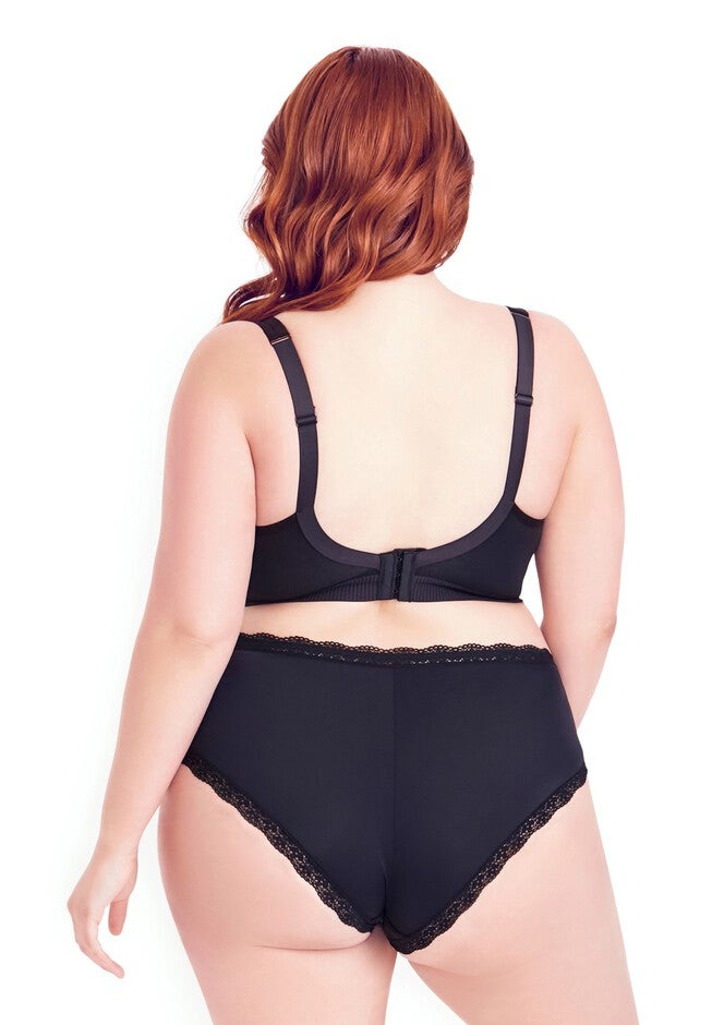 Wire Free Soft Cup Bra - black, BLACK, on-hover image number null