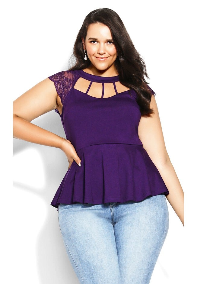 Layla Top - petunia, PURPLE, alternate image number 3