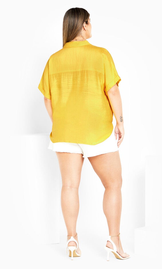 Relaxed Summer Shirt - yellow, YELLOW, alternate image number null