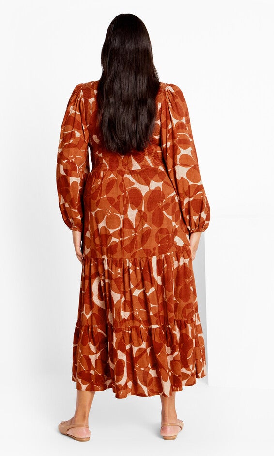Jayden Print Dress - amber, AMBER, alternate image number null