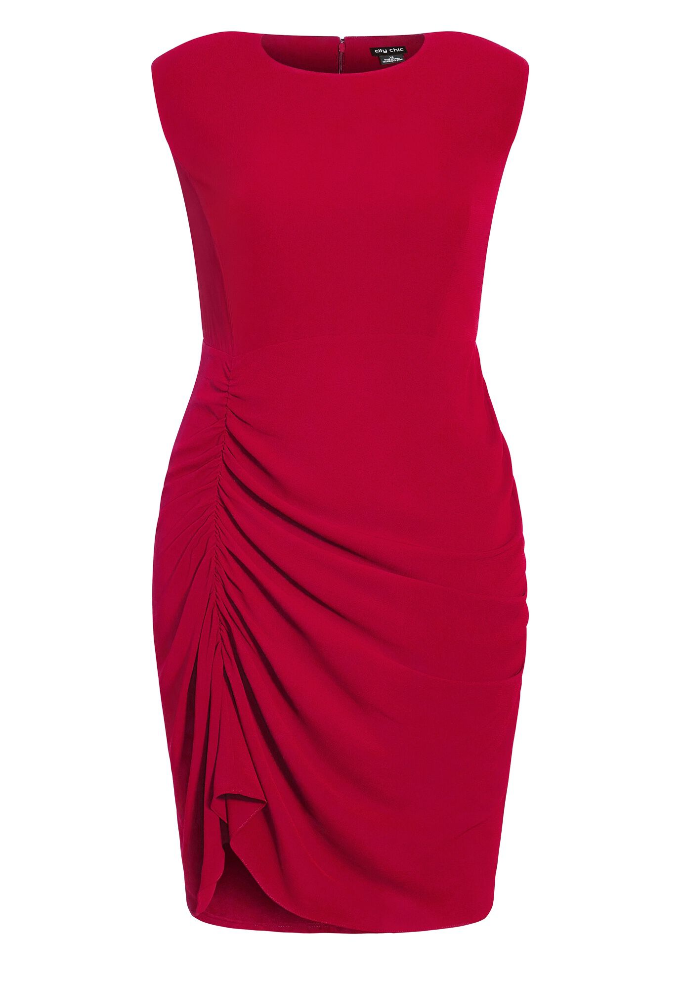 Side Split Dress - crimson, RED, alternate image number 2