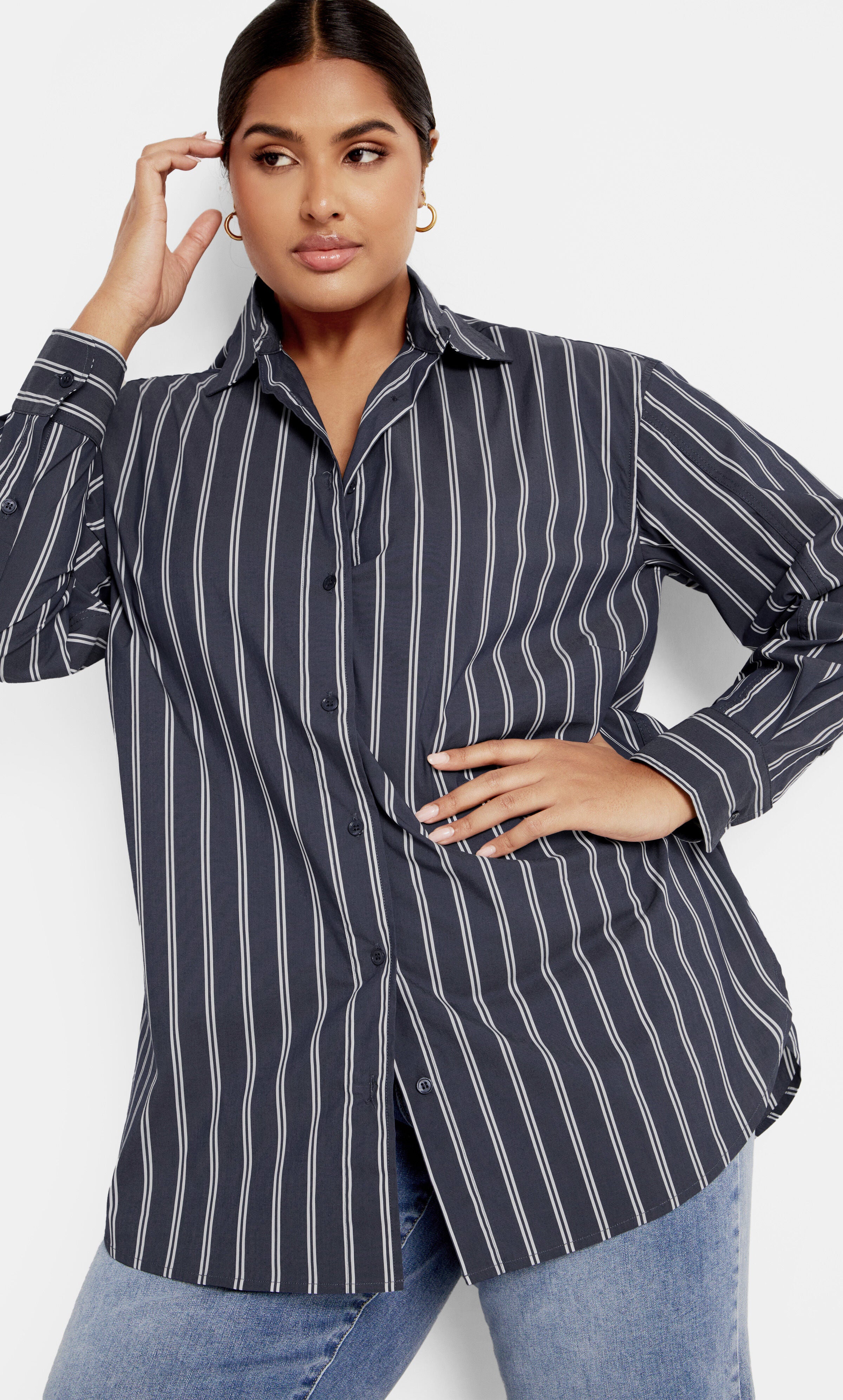 Celine Shirt - navy, BLUE, hi-res image number 0