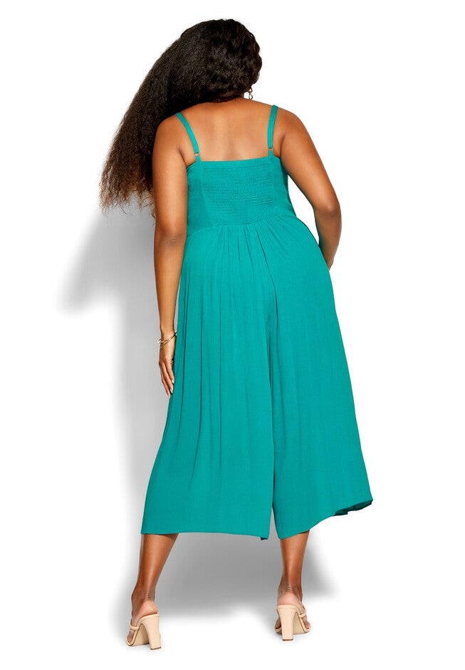 Beach Front Jumpsuit - aqua, BLUE, on-hover image number 1