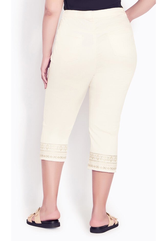 Nicola Crop Jean, CREAM, on-hover image number 1