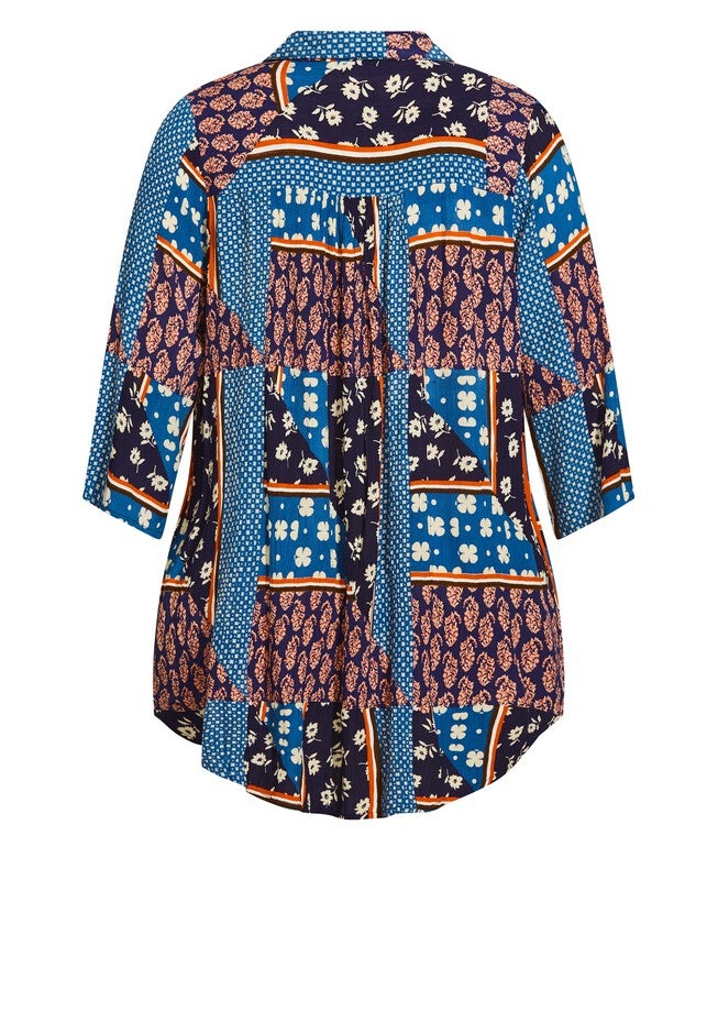 Island Breeze Print Tunic, KRISHAN PATCHWORK, alternate image number null