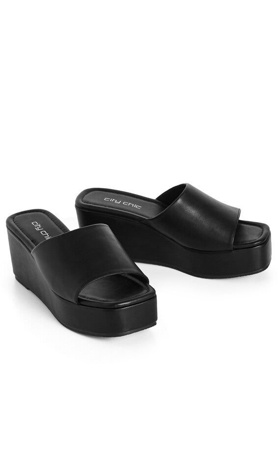 WIDE FIT Slidey Platform - black, BLACK, alternate image number null