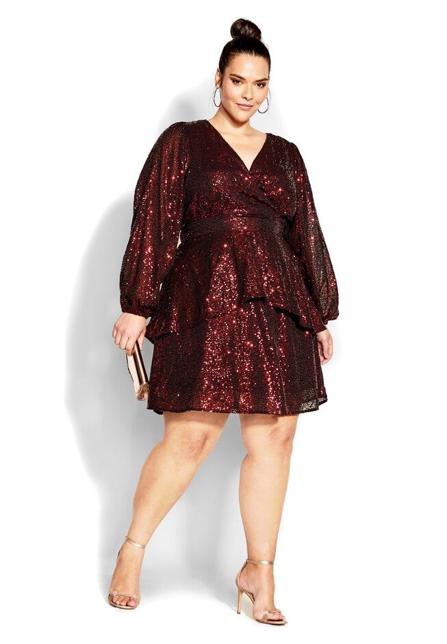 Jocelyn Dress - claret, RED, on-hover image number null