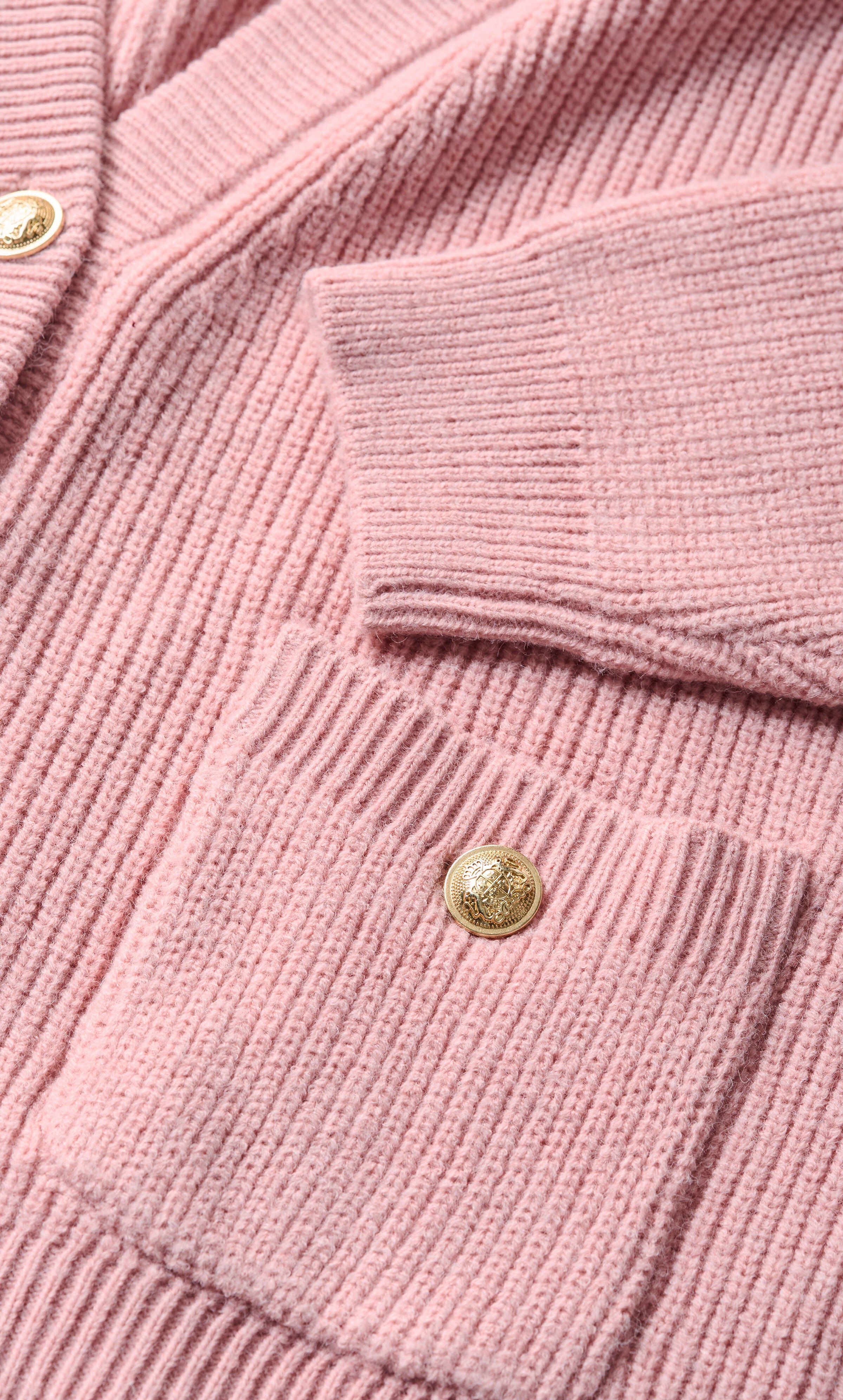 Chloe Plush Knit Cardigan, PINK, alternate image number 5
