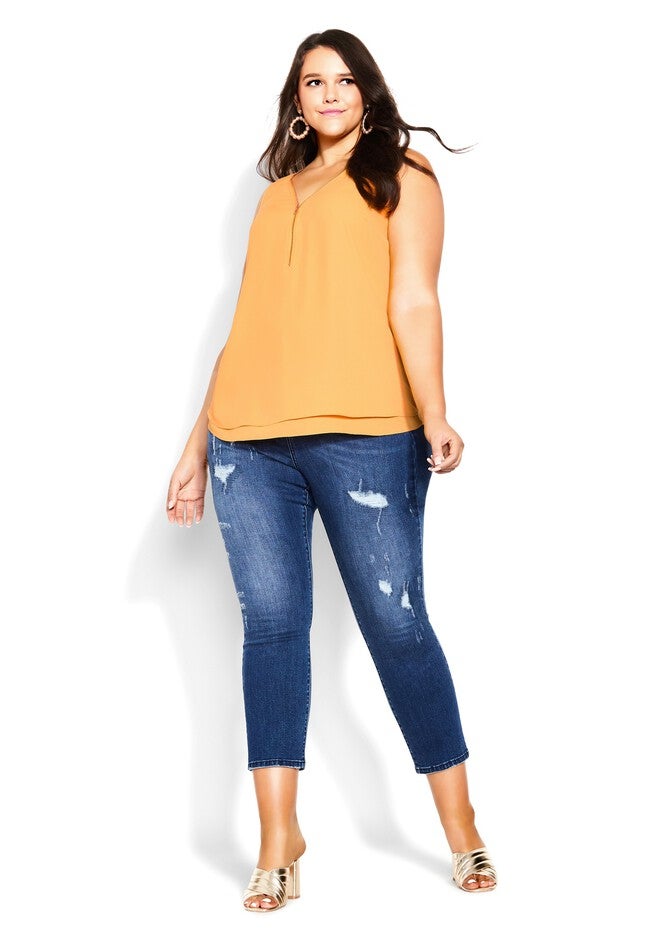 Sexy Zip Top - gold, YELLOW, alternate image number 5