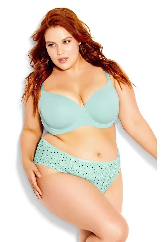 Smooth & Chic Cotton T-Shirt Bra - iced aqua, GREEN, hi-res image number 0