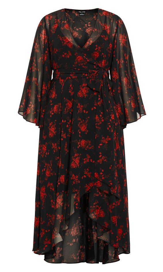 Julissa Print Maxi Dress - berry, AMOUR, alternate image number 3