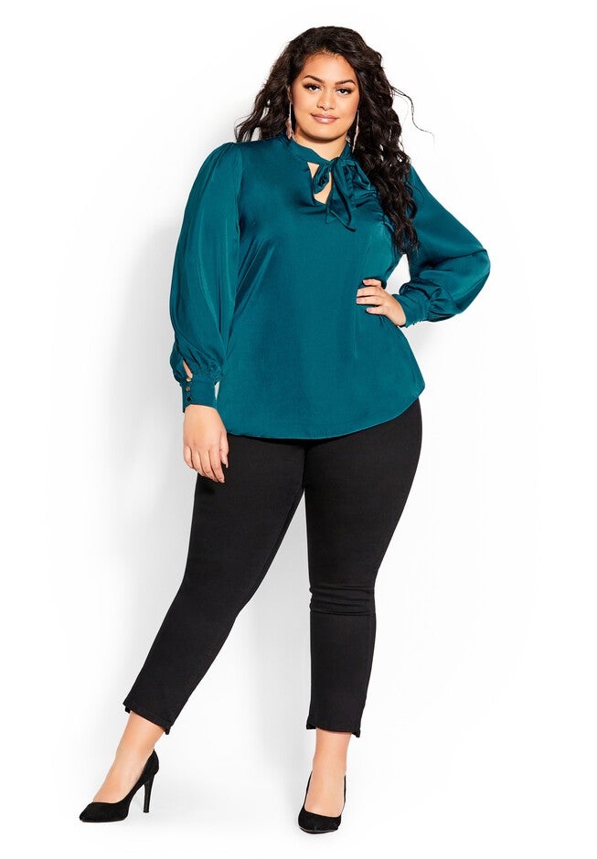 In Awe Top - teal, GREEN, on-hover image number null