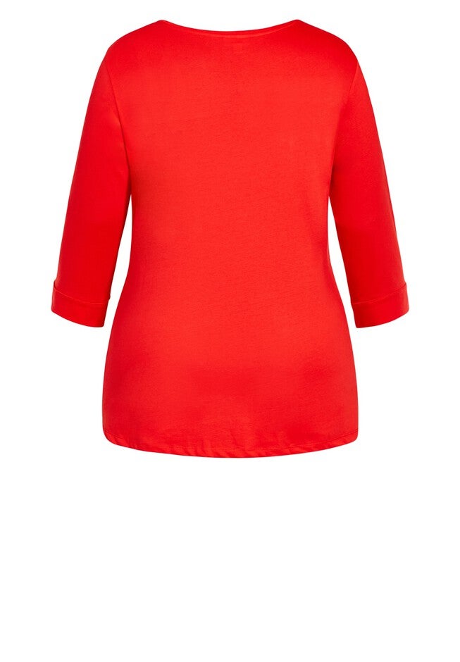 Ally Tuck Tee - red, RED, alternate image number 4