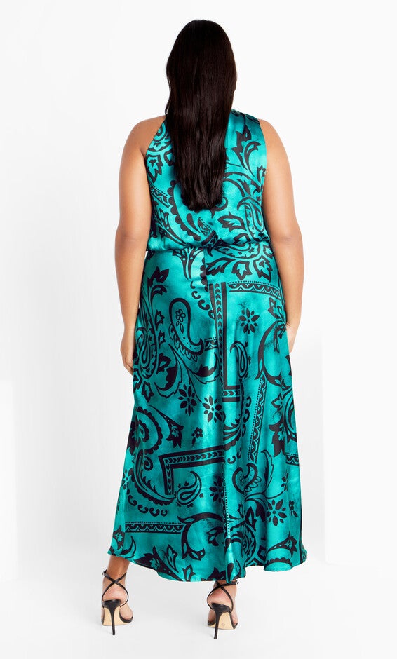Perri Print Dress - peacock, GREEN, alternate image number null