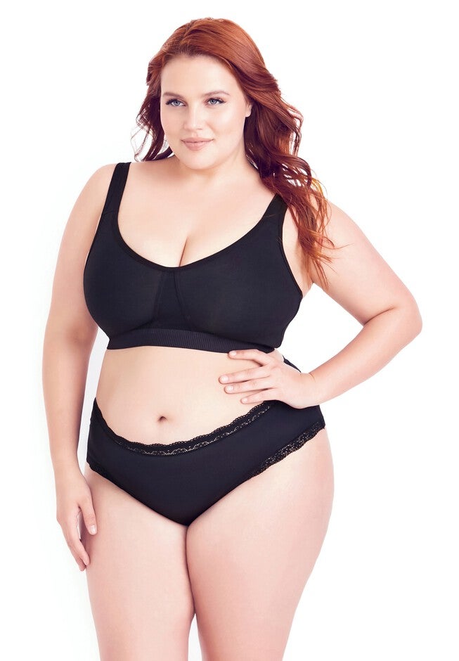 Wire Free Soft Cup Bra - black, BLACK, hi-res image number null