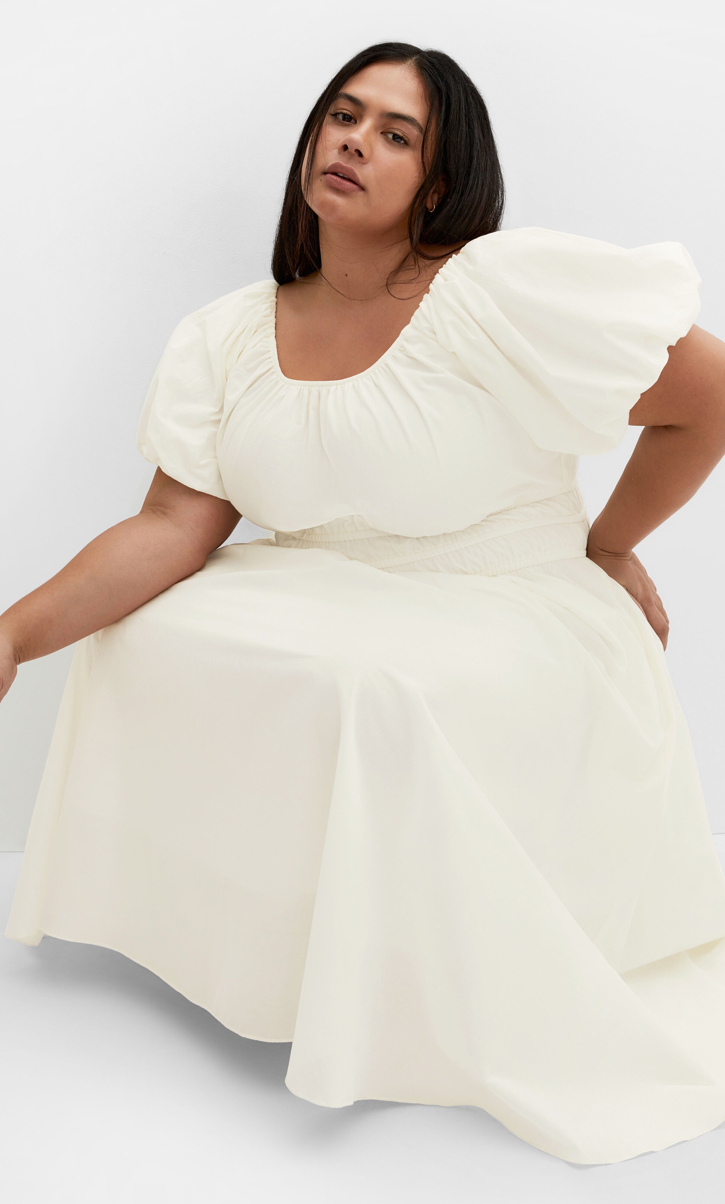 Lillian Midi Dress - butter, CREAM, alternate image number 1