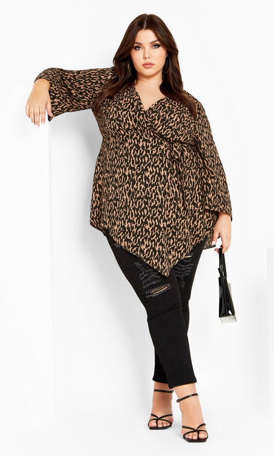 Jemma Top - animal, BROWN, hi-res image number 0