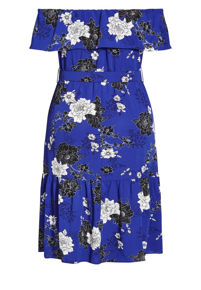 La Fleur Dress - blue, BLUE, alternate image number null