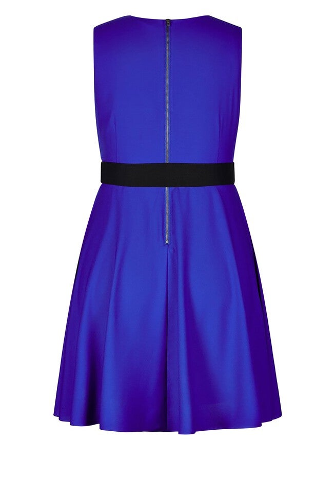Vintage Veronica Dress - cobalt, BLUE, alternate image number 3