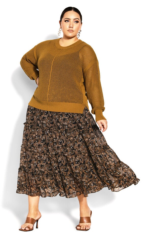 Amelia Sweater - dark gold, YELLOW, alternate image number null