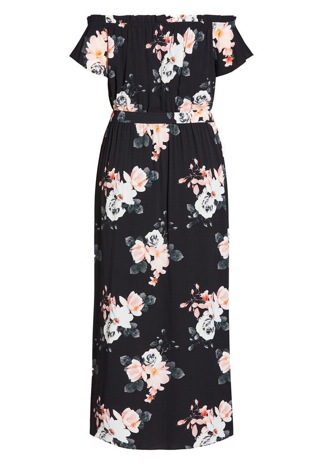 Lotus Tie Maxi Dress - black, BLACK, alternate image number null