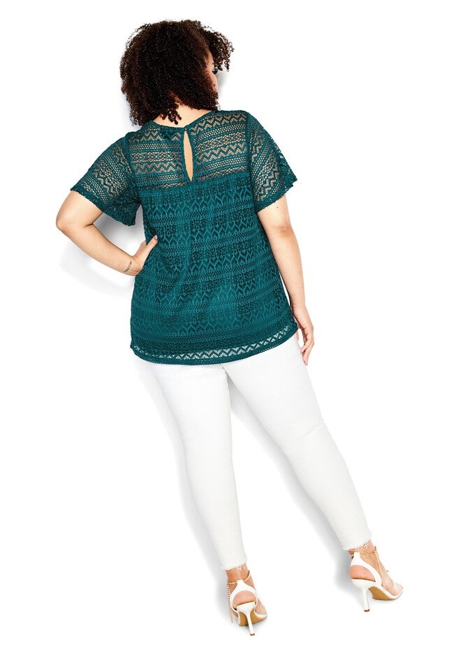 Serenity Top - teal, GREEN, on-hover image number null
