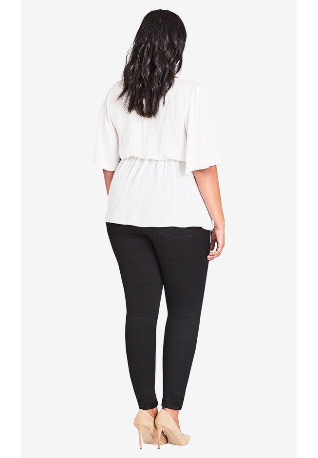 Asha Regular Skinny Jean - black, BLACK, on-hover image number null
