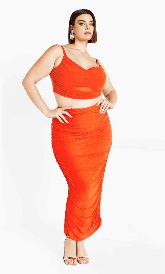 Kiera Skirt - tangerine, ORANGE, alternate image number null