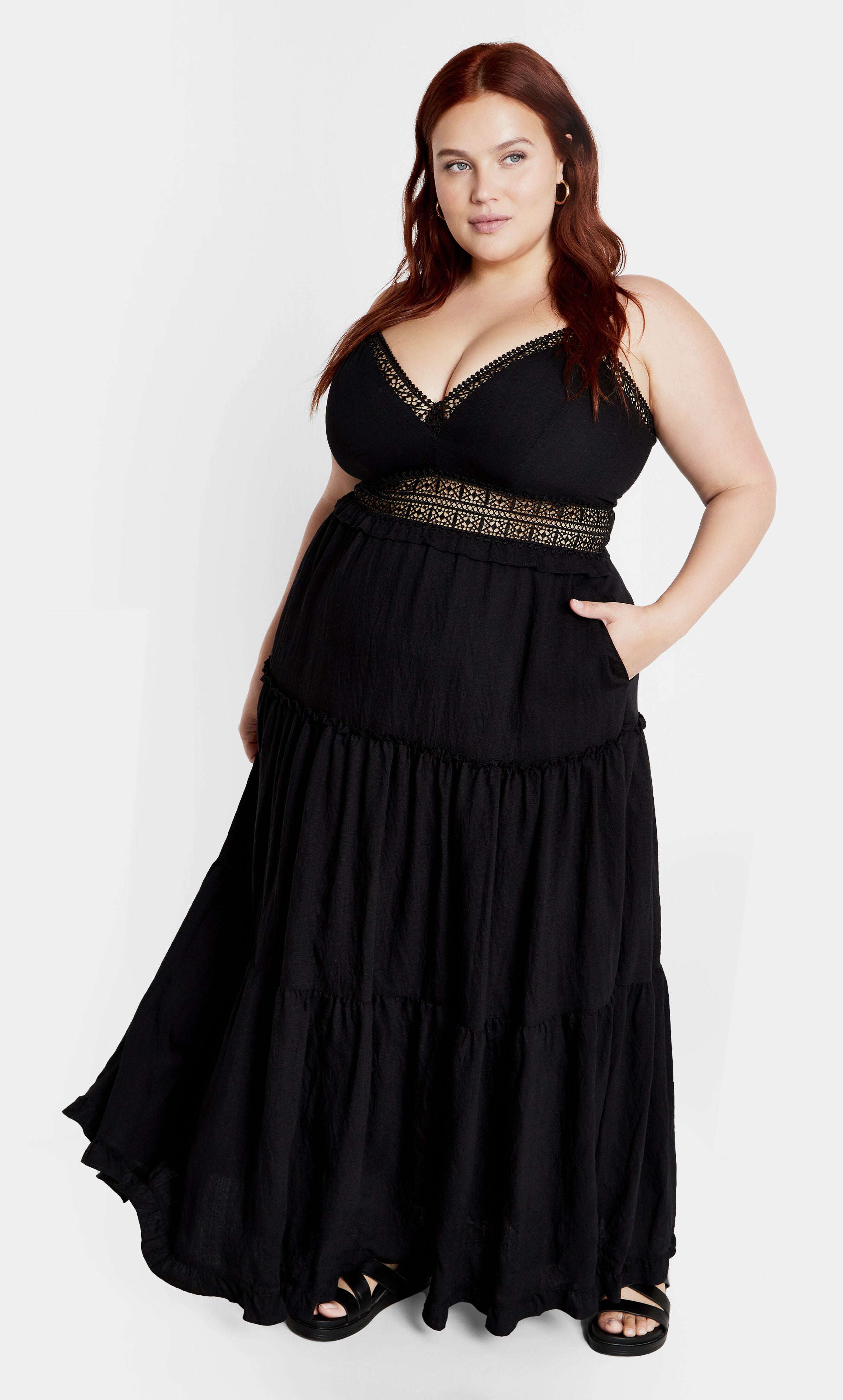 Aura Maxi Dress - black, BLACK, hi-res image number 0