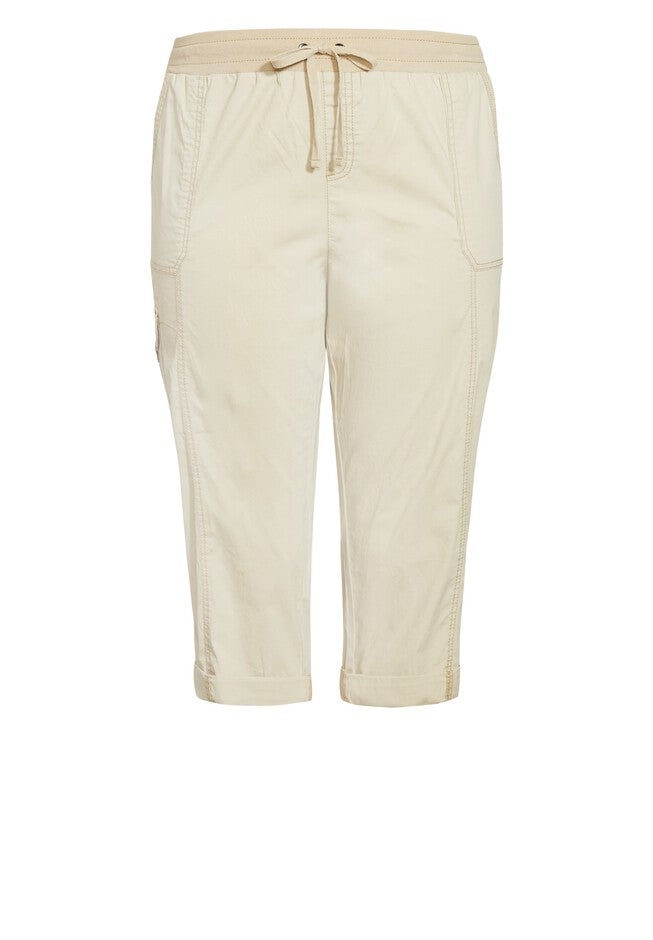 Cotton Roll Up Capri 2, SAND, alternate image number null