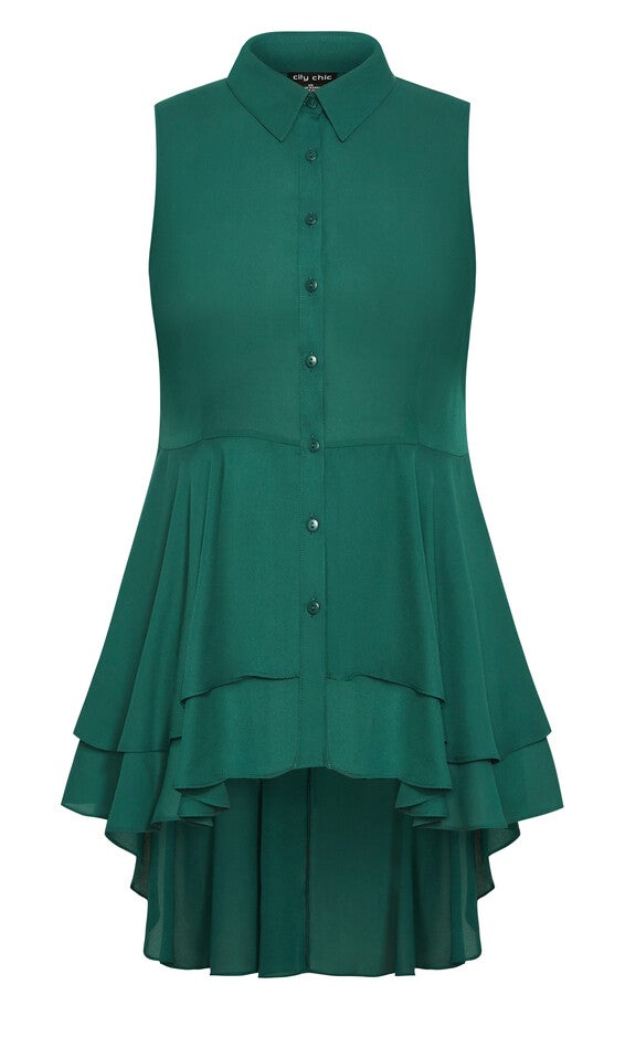 Simple Flutter Shirt - sea green, GREEN, alternate image number null